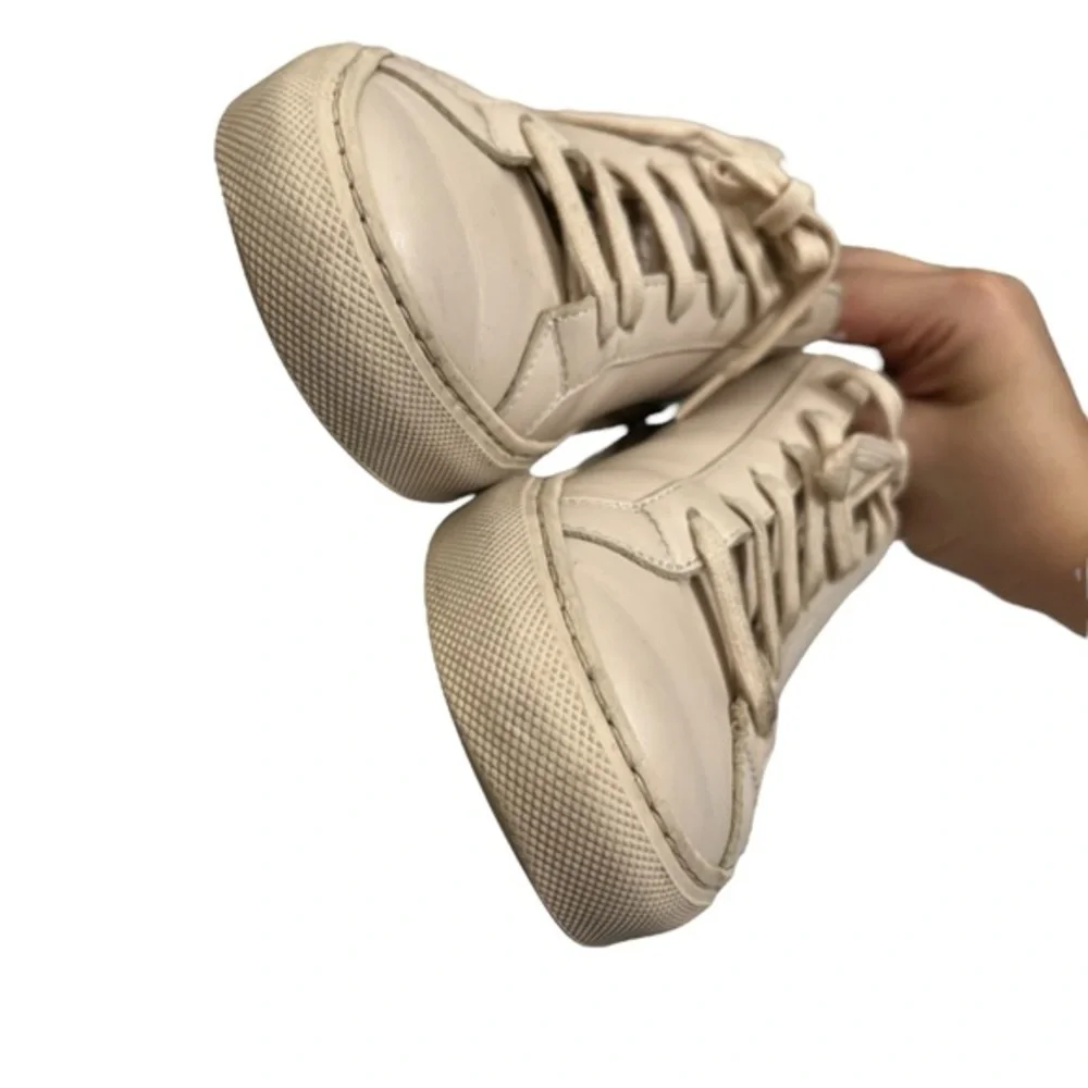 Common Projects Achilles Low Sneakers Beige Leather Lace Up‎ Women's Size 7